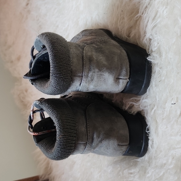 BOSTON Accent Sport Weather Resistant Suede Lace Up Hiking Boots in Gray sz. 6 - Picture 5 of 10